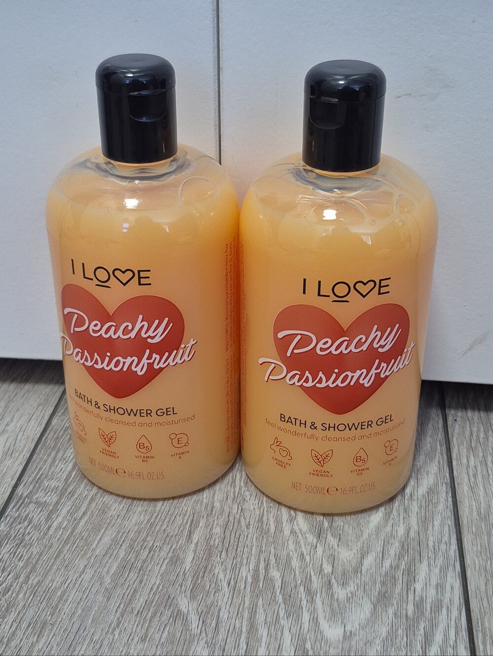 2x Bubble Bath and Shower Creme Peachy Passion Fruit by I Love Cosmetics 16.9oz